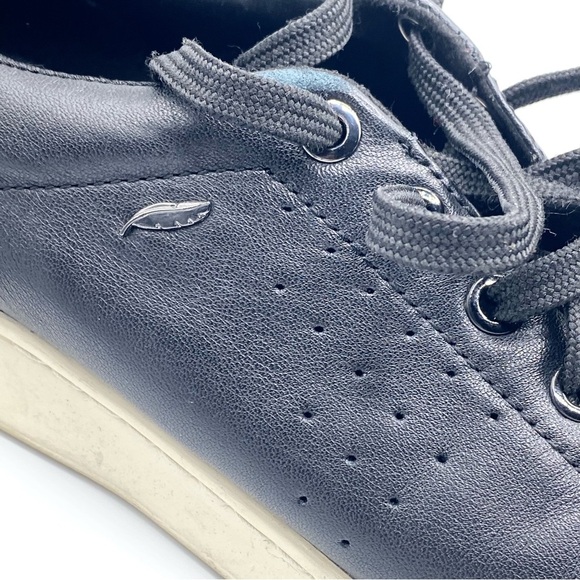 Women’s GEOX Respira Leather Black Sneakers - White Soles- US:8 EU:38 Pre-Loved - Picture 10 of 16